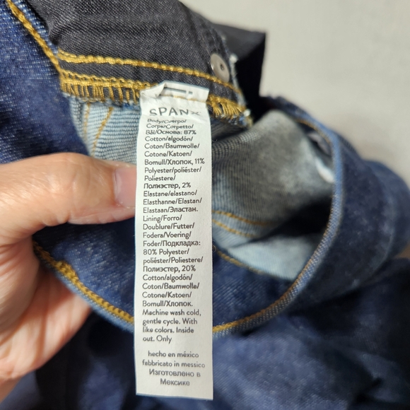 SPANX Wide Leg Jeans Womens Plus 3XT Indego Blue Pull On - Picture 11 of 11